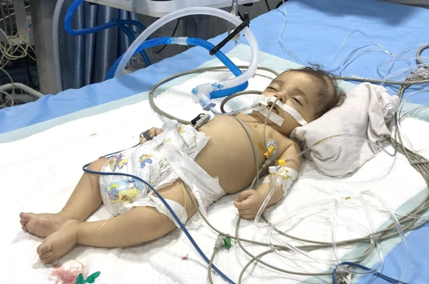 Parents caring for their son with medical needs